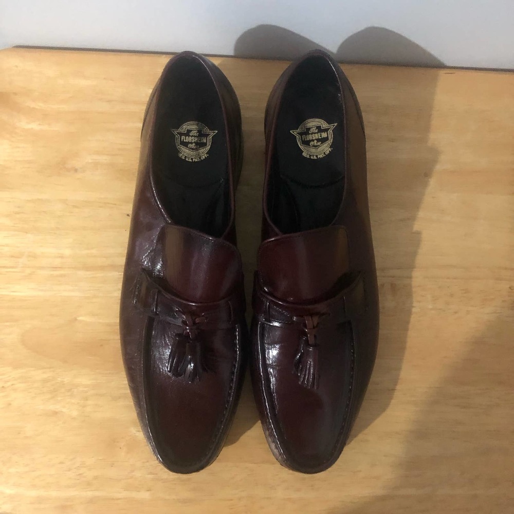 Florsheim Black Cherry Moc Toe Dress Loafer with Tassels | Men's Size 10.5B - Picture 5 of 7